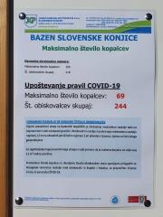 Obvestila zaradi preprečevanja COVID-19